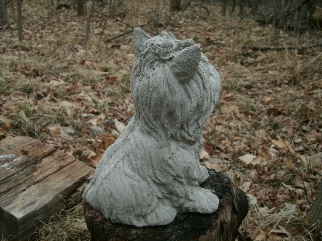 yorkie garden statues