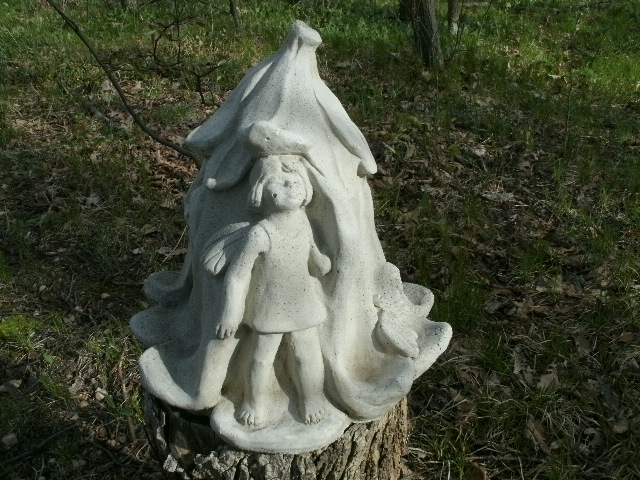 concrete fairy statue