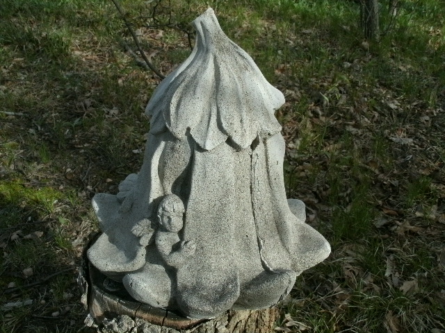 concrete fairy statue