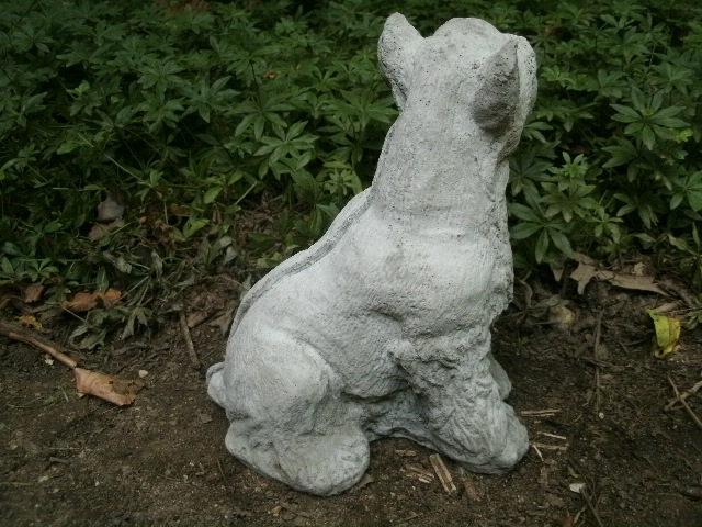 miniature schnauzer concrete statue