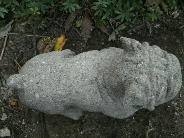 cement bulldog garden ornament