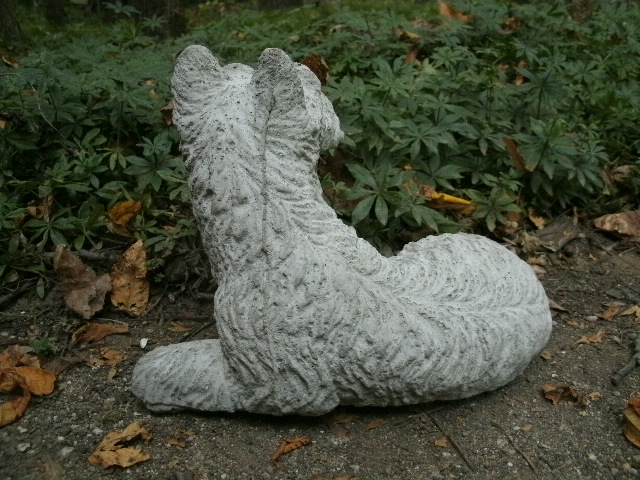 cement schnauzer statue