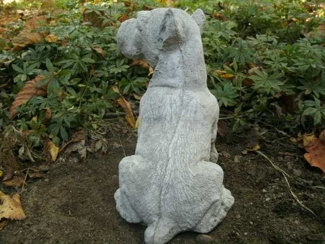 miniature schnauzer concrete statue