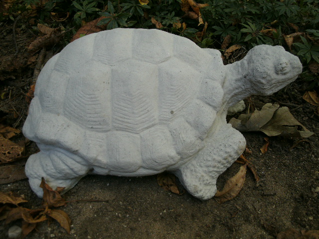 Large Cement 12" Turtle Garden Art Statue Weathered Concrete Lawn Awesome