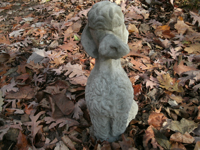 cement poodle statue