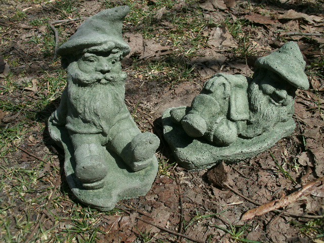 elf statues garden