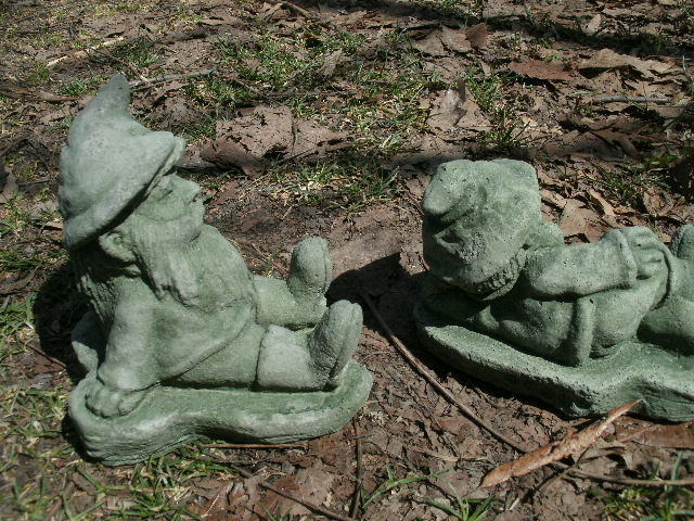 elf statues garden