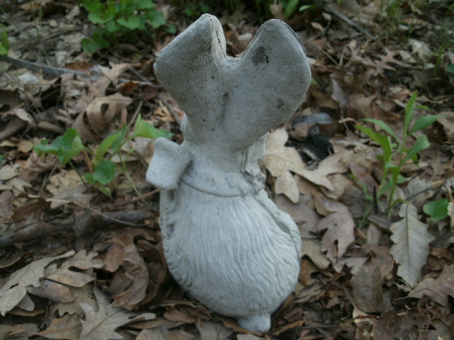 cement rabbit statues