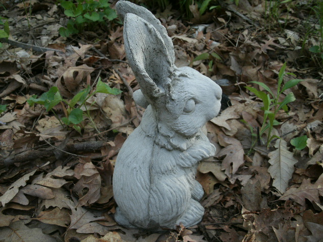 cement rabbit statue