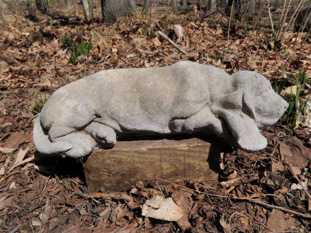 cement beagle statue