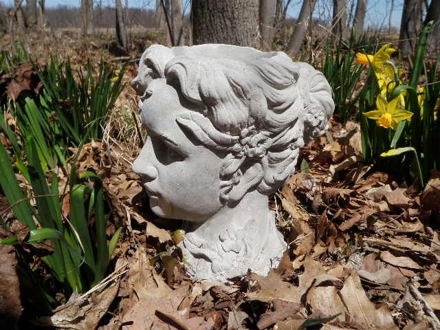 10 Classic Beautiful Girl Woman Head Planter Garden Art Cement