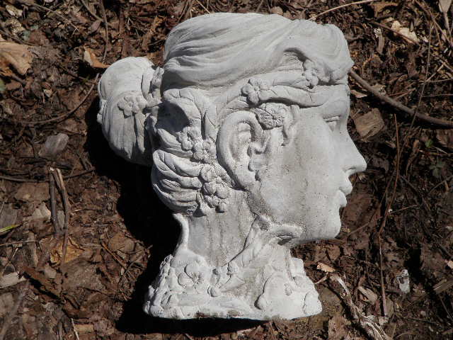 10 Classic Beautiful Girl Woman Head Planter Garden Art Cement