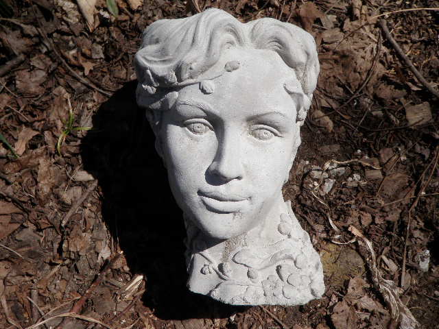 10 Classic Beautiful Girl Woman Head Planter Garden Art Cement