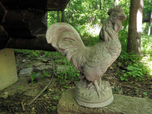 chisheen rooster decor garden statue chicken yard art sculpture outdoor