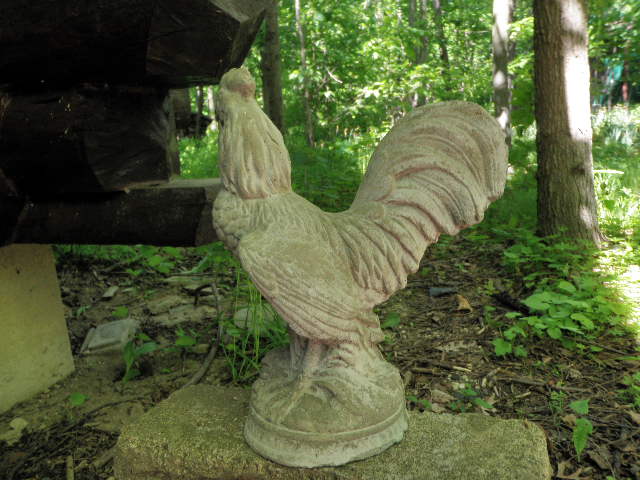 chisheen rooster decor garden statue chicken yard art sculpture outdoor