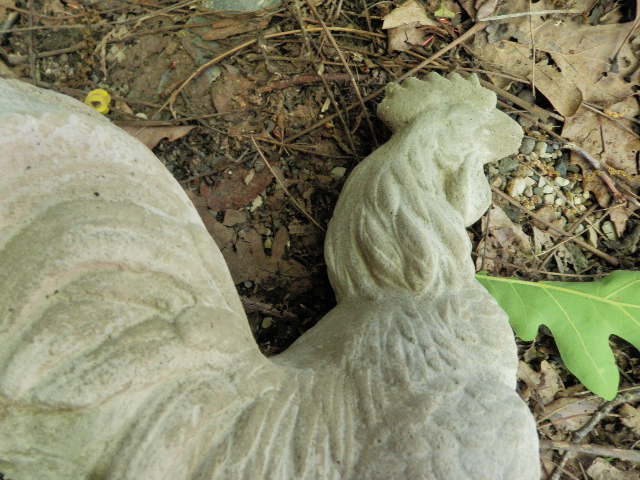 cement rooster statue