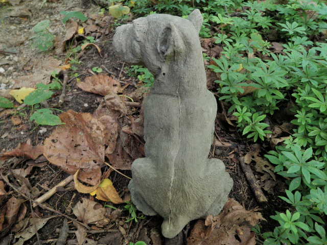 miniature schnauzer concrete statue