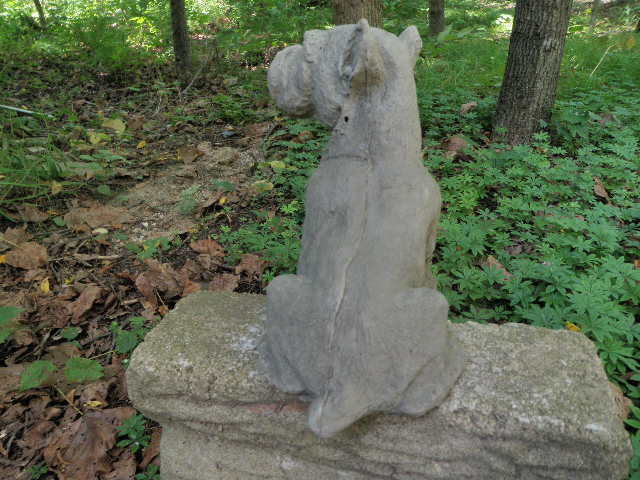 miniature schnauzer concrete statue