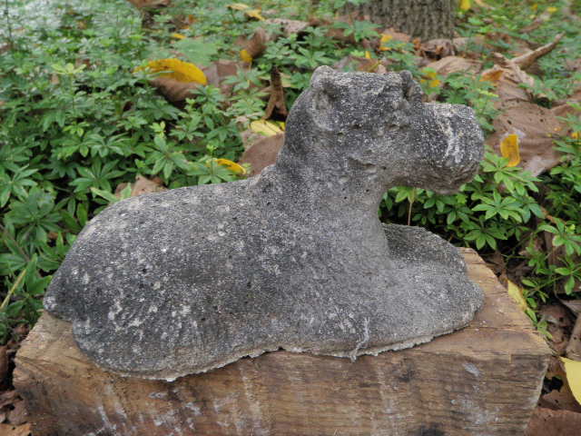 miniature schnauzer concrete statue