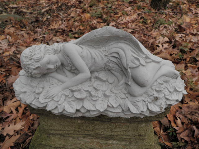 concrete fairy statue