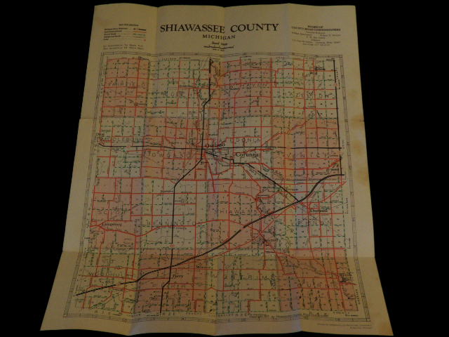 Vintage 1971 Official Shiawassee County Michigan Road Map Mi Ebay