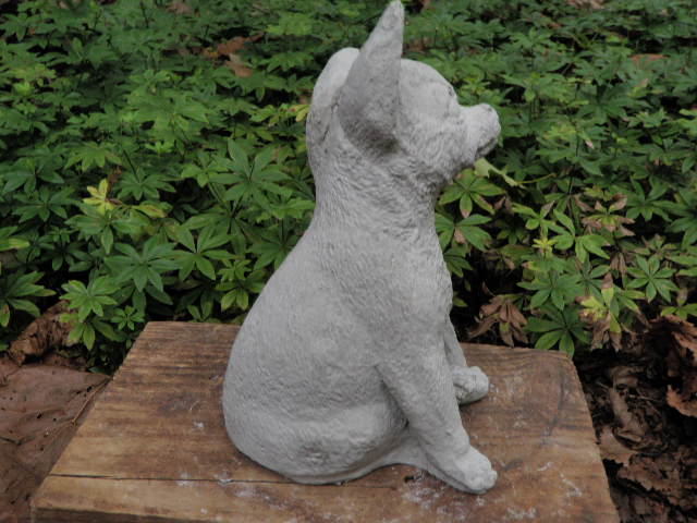 cement chihuahua statue